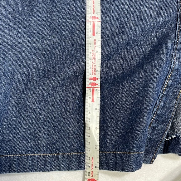 Large Blue Jean Dress by Cherokee long Jean skirt one piece Cherokee Jean Dress - Picture 5 of 11
